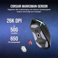 Corsair CH-931B011-EU muis Gamen Rechtshandig RF-draadloos + Bluetooth Optisch 26000 DPI - thumbnail