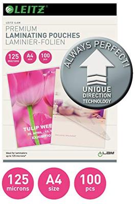 Leitz Lamineerfolie DIN A4 125 micron glanzend 100 stuk(s)