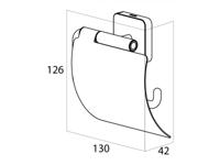 Tiger toiletrolhouder onu met deksel roestvrij staal - thumbnail