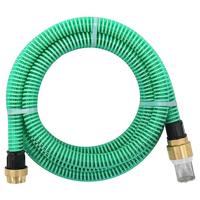 VidaXL Zuigslang met messing koppelingen 1,1'' 7 m pvc groen - thumbnail