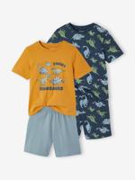 Set van 2 pyjamashorts dino nachtblauw - thumbnail