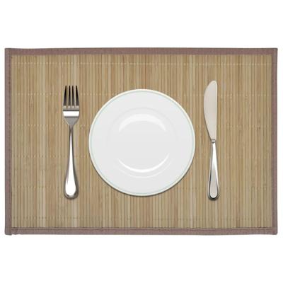 VidaXL 6 st placemats 30x45 cm bamboe bruin