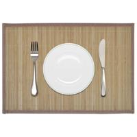 VidaXL 6 st placemats 30x45 cm bamboe bruin - thumbnail