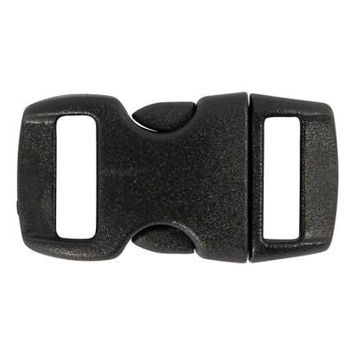 Creativ Company Klik sluiting, l: 29 mm, b: 15 mm, gatgrootte 3x11 mm, zwart, 4 stuk/ 1 doos