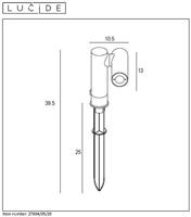 Lucide TATUM - Tuinspot - LED - 1x4,5W 3000K - IP65 - Antraciet - thumbnail