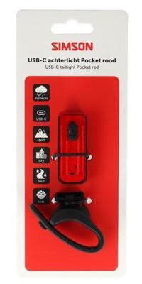 Simson usb-c led lamp pocket rood