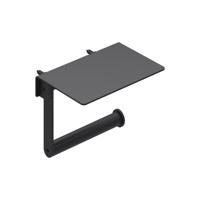 Toiletrolhouder IVY Met Planchet Mat Zwart PED IVY - thumbnail