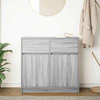 Dressoir met lade 80x34x76 cm spaanplaat grijs sonoma - thumbnail