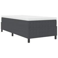 Boxspringbed met Matras in Donkergrijs - 100 x 200 cm, Corduroy Stof - thumbnail
