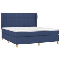Boxspring met matras stof blauw 160x200 cm - thumbnail