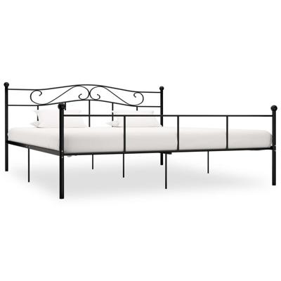 Bedframe metaal zwart 180x200 cm Bedframe metaal zwart 180x200 cm