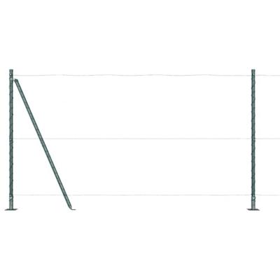 VidaXL Afrasteringspaal 7 pcs groen staal