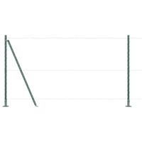 VidaXL Afrasteringspaal 7 pcs groen staal - thumbnail