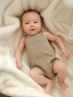 Romper van kasjmier ENVIE DE FRAISE gemêleerd beige - thumbnail