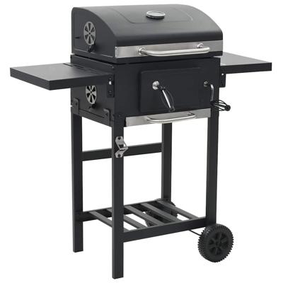Houtskoolbarbecue met onderplank zwart Houtskoolbarbecue met onderplank zwart