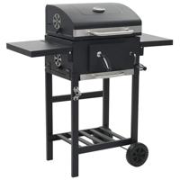 Houtskoolbarbecue met onderplank zwart - thumbnail