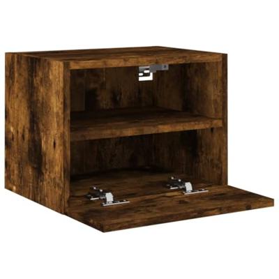 Tv-wandmeubel 40x30x30 cm bewerkt hout gerookt eikenkleurig Tv-wandmeubel 40x30x30 cm bewerkt hout gerookt eikenkleurig