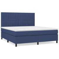 Boxspring met matras stof blauw 160x200 cm - thumbnail
