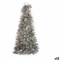 Decoratieve figuren Kerstboom Klatergoud Zilverkleurig Polypropyleen PET 27 x 45,5 x 27 cm (12 Stuks) - thumbnail