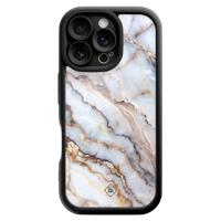 iPhone 16 Pro zwarte case - Marble dream - thumbnail