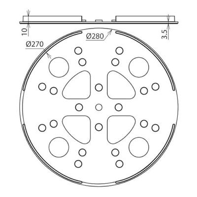 DEHN ULP KS D280 SW Kunststof bodemplaat 1 stuk(s)