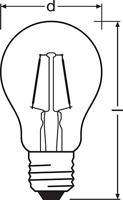 OSRAM HOMELIGHTING 4058075434165 LED-lamp Energielabel F (A - G) E27 Peer 2.5 W = 25 W Warmwit (Ø x l) 60 mm x 105 mm 1 stuk(s) - thumbnail