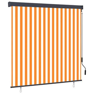 Rolgordijn voor buiten 160x250 cm wit en oranje
