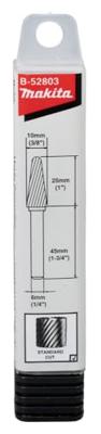 Makita B-52803 Freesstift Hardmetaal Ronde kegel Afmeting, Ø 10 mm Werklengte 25 mm Schachtdiameter 6 mm 1 stuks Makita B-52803 Freesstift Hardmetaal Ronde kegel Afmeting, Ø 10 mm Werklengte 25 mm Schachtdiameter 6 mm 1 stuks