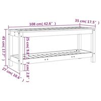 Tuinbank 108x35x45 cm gempregneerd grenenhout - thumbnail