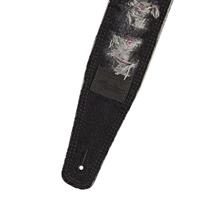 Fender x Wrangler® Ripped Denim Strap Black gitaarband - thumbnail