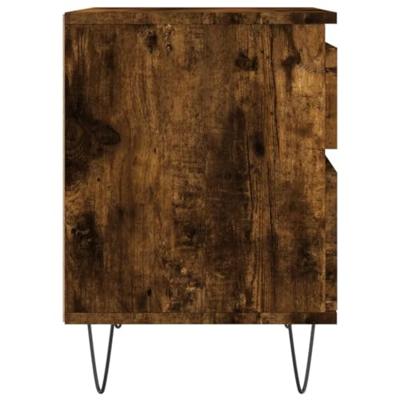 Nachtkastjes 2 st 40x35x50 cm bewerkt hout gerookt eikenkleurig