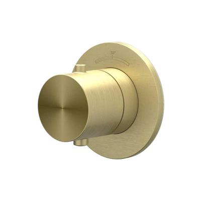 Afbouwdeel IVY Concord Inbouw Stopkraan Symmetry Met Rond Rozet RVS316 Geborsteld Mat Goud PVD Afbouwdeel IVY Concord Inbouw Stopkraan Symmetry Met Rond Rozet RVS316 Geborsteld Mat Goud PVD