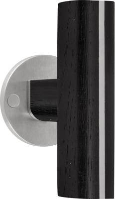 Formani Piet Boon TWO PBT22/50 deurkrukdubbel geveerd op rozet - mat RVS/eikenhout zwart