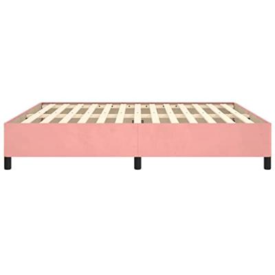 Bedframe fluweel roze 180x200 cm Bedframe fluweel roze 180x200 cm