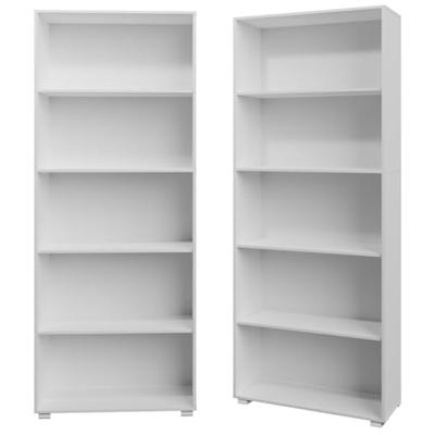 Boekenkast Vela Wit met 5 opbergvakken Boekenkast Vela Wit met 5 opbergvakken