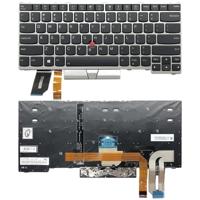 Amerikaanse Backlight toetsenbord voor Lenove ThinkPad E480 L480 L380 Yoga T480s(Silver) - thumbnail