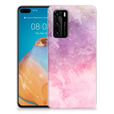 Smartphone hoesje Huawei P40 Pink Purple Paint