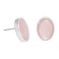 Zilveren Oorstekers Roze Parels - 925 Sterling - thumbnail