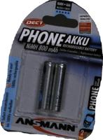 Ansmann DECT maxE HR03 Oplaadbare AAA batterij (potlood) NiMH 800 mAh 1.2 V 2 stuk(s) - thumbnail