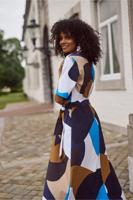 Elsie colorblock dress - multi color - 13070 - thumbnail