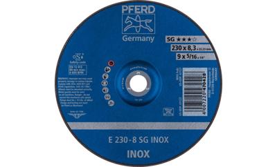PFERD TOOLS 62223832 E 230-8 SG INOX Afbraamschijf gebogen Diameter 230 mm Boordiameter 22.23 mm RVS 10 stuk(s) PFERD TOOLS 62223832 E 230-8 SG INOX Afbraamschijf gebogen Diameter 230 mm Boordiameter 22.23 mm RVS 10 stuk(s)