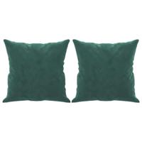 Tweezitsbank met sierkussens 120 cm fluweel donkergroen - thumbnail
