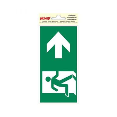 Sticker Nooduitgang rechts - 100x200 mm.