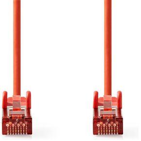 Nedis CAT6 Netwerkkabel | RJ45 Male | RJ45 Male | S/FTP | 0.50 m | Rond | LSZH | Rood | Label - CCGL85221RD05
