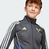 adidas Messi Trainingsjack Kids Donkergrijs Neongeel Blauw - thumbnail