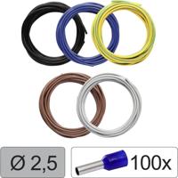 Quadrios 25CW119 Enkele ader LiFY 2.5 mm² Zwart, Blauw, Geel-groen, Bruin, Grijs 1 set(s) - thumbnail