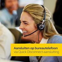 Jabra Biz 2400 II QD On-Ear Stereo Headset met snelkoppeling - Lichtgewicht Ultra Noise Cancelling Kabel-hoofdtelefoon met HD Voice en hoofdkussen voor tafeltelefoons - thumbnail