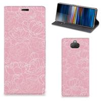 Sony Xperia 10 Plus Smart Cover White Flowers - thumbnail