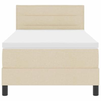 Boxspring Bed met Matras Crème 90x200 cm Stof