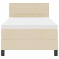 Boxspring Bed met Matras Crème 90x200 cm Stof - thumbnail